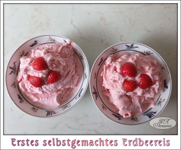 Foto Erstes selbstgemachtes Erdbeereis