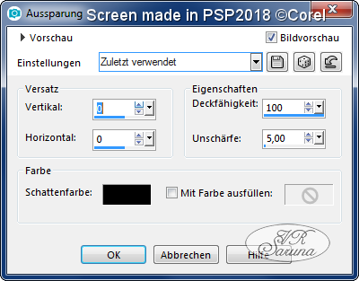 PSP - Rahmen 01 Einstellungen Aussparungseffekt Screen PSP - Rahmen 01 Einstellungen Aussparungseffekt