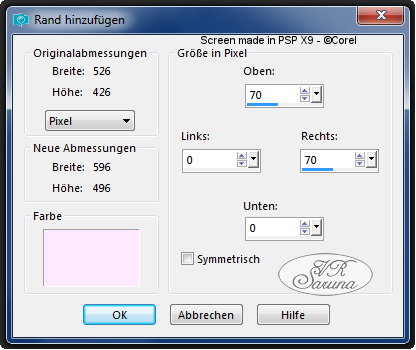 PSP - Signtag 01 Rand hinzufügen Screen PSP - Signtag 01 Rand hinzufügen