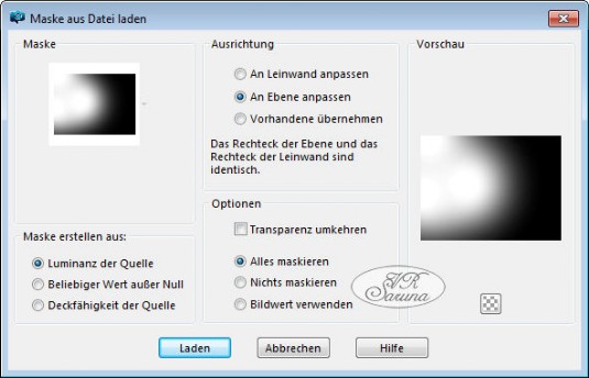 PSP - Blend 01 Masken-Einstellungen Screen PSP - Blend 01 Masken-Einstellungen