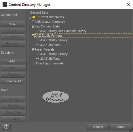 Screen Content Directory Manager Format