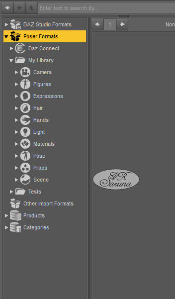 Content Library - Poser Formats Screen Content Library - Poser Formats
