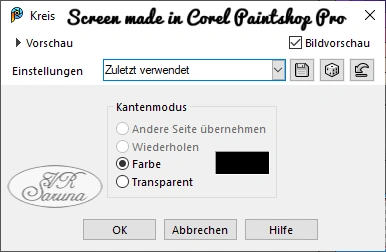 Screen PSP - Rahmen 04 - Einstellung Geometrie-Effekt Kreis