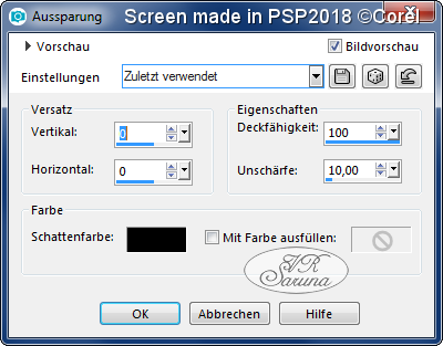 PSP - Rahmen 02 Aussparungs-Effekt Screen PSP - Rahmen 02 Aussparungs-Effekt