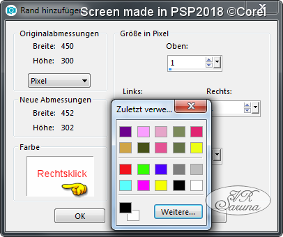 Screen PSP - Rahmen 03 Rand hinzufügen Mini-Farbfeld